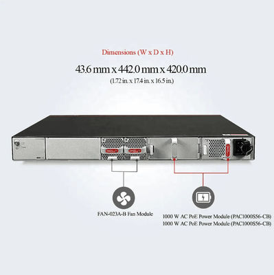 48*10/100/1000BASE-T Ethernet-poorten en 4*10GE SFP-poorten PoE-switch met LACP-functie